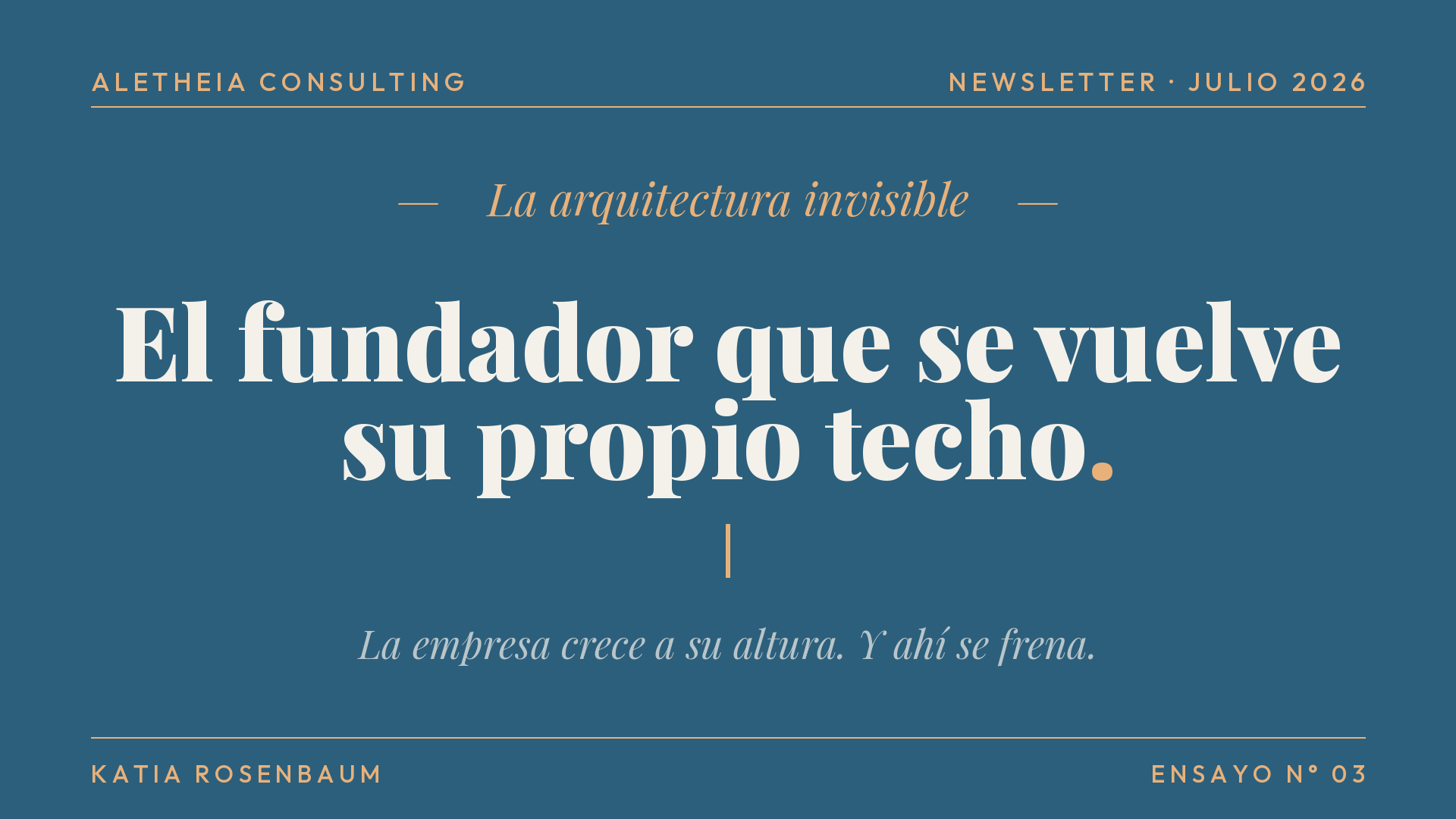 El fundador que se vuelve su propio techo